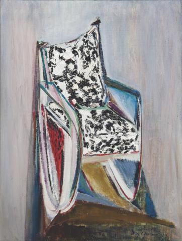 Mig Quinet, Le fauteuil de Baugniet sur fond gris, 1944