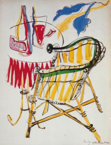 Mig Quinet, Table et fauteuil, 1946
