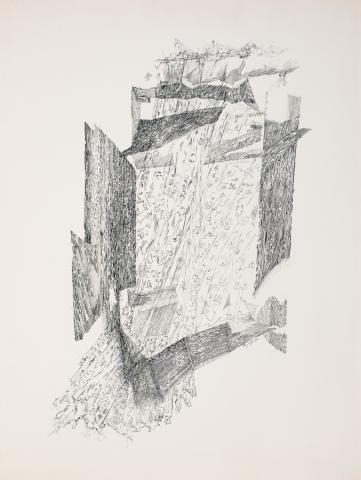 Mig Quinet, Fenêtre au rideau flottant, 1971