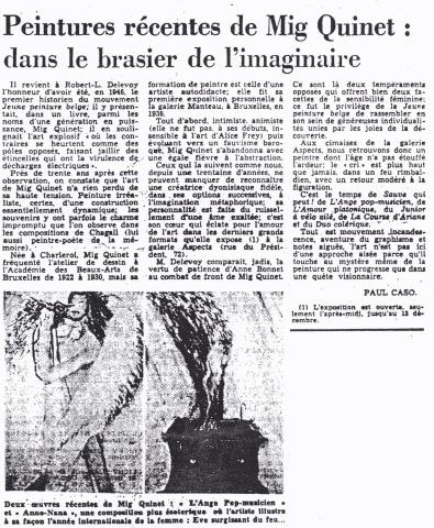 Paul Caso, Le Soir, 3 décembre 1975